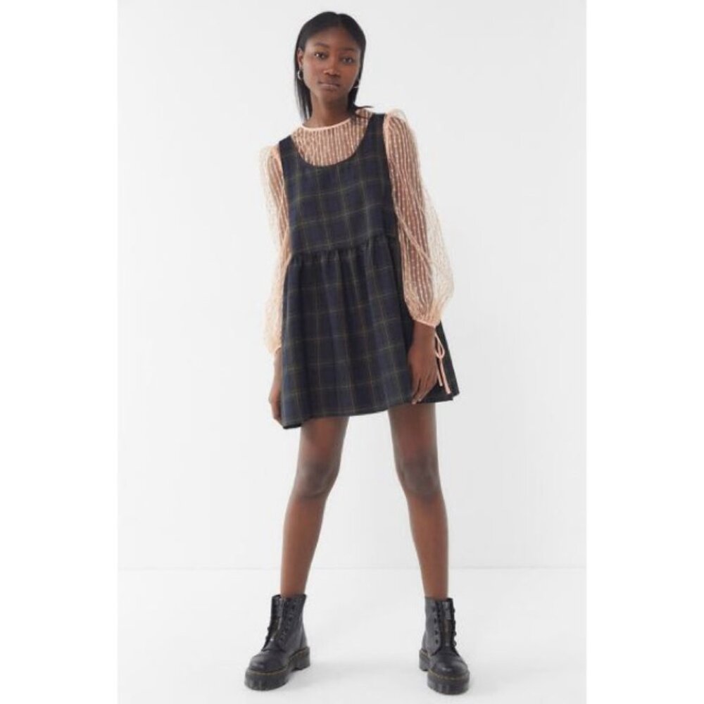 URBAN RENEWAL Plaid Babydoll Dress